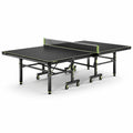 Klapbarer Tischtennistisch aus Metall mit Rädern 274 x 152.5 x 76 cm Schwarz