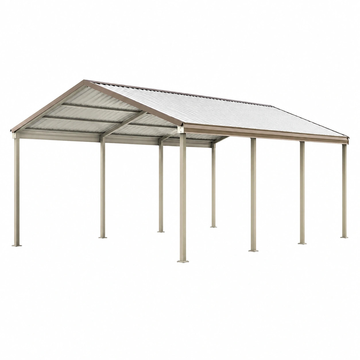 Metall Carport Überdachung 600x300x230 cm Grau