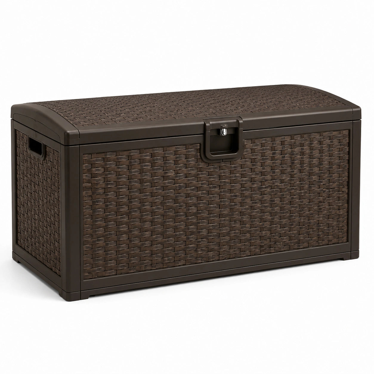 Aufbewahrungsbox Polypropylen Rattan-Look 154L Braun