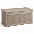 Gartenbox Kunststoff Rattanoptik Beige 120x50x60 cm