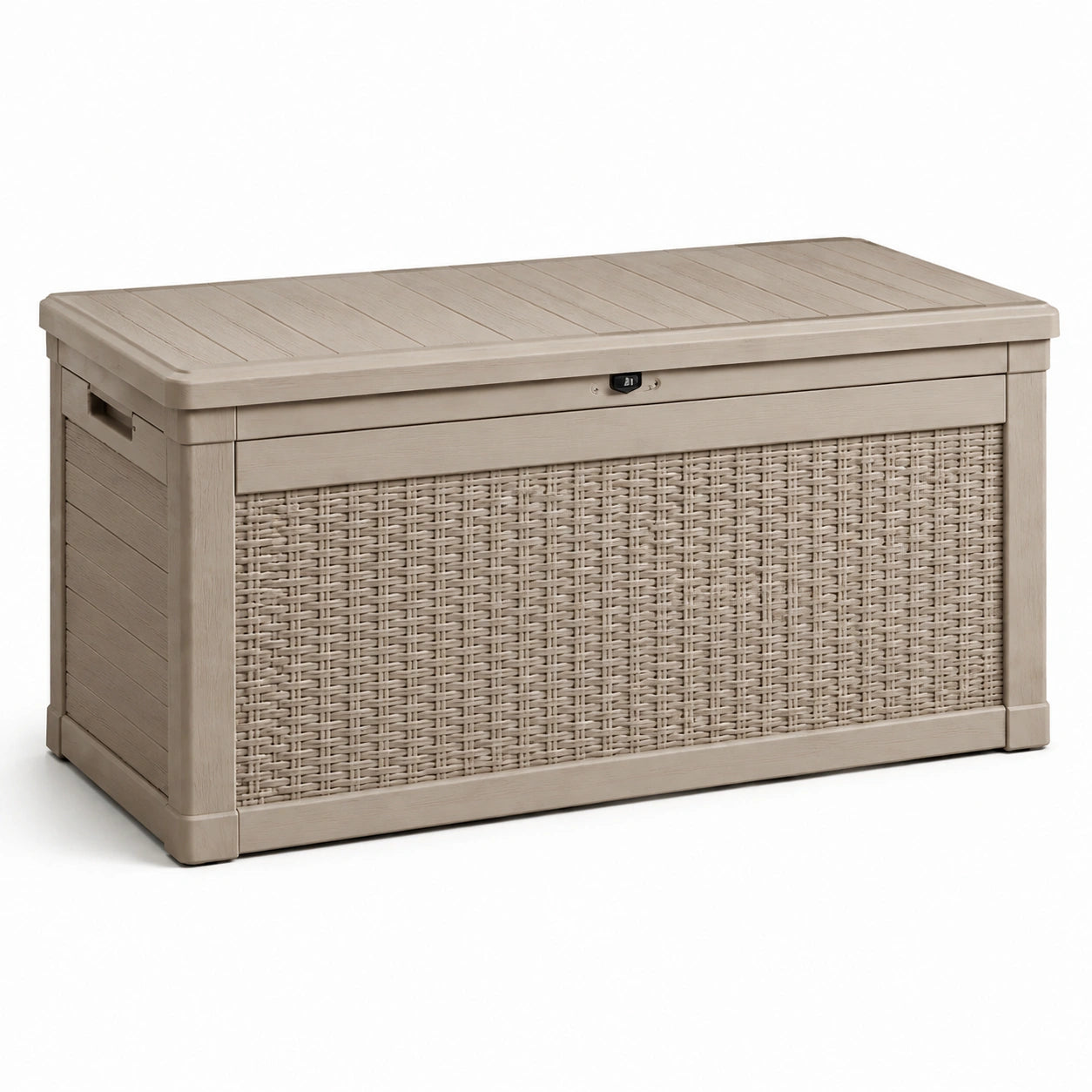 Gartenbox Kunststoff Rattanoptik Beige 120x50x60 cm